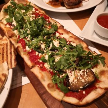 Pinstripes - Eggplant and goat cheese flatbread - Bowling Near Me - Edina, Minnesota Pinstripes - Eggplant and goat cheese flatbread - Bowling Near Me - Edina, Minnesota