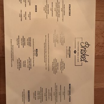 Brisket - Menu - Bars Near Me - Zürich, ZH