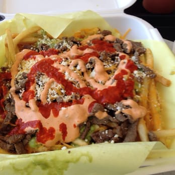 Cali Tacos - Good looking Cali fries with the sauces. - Mexican Near Me - Orange, California