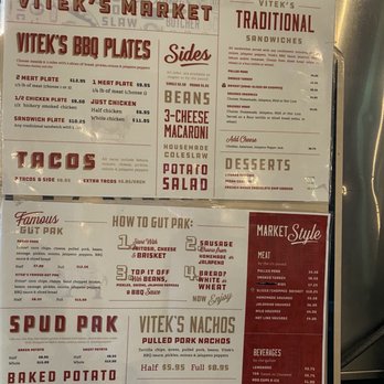 Vitek's Market - The menu. They have QR scans at the tables too. - Barbeque Near Me - Waco, Texas Vitek's Market - The menu. They have QR scans at the tables too. - Barbeque Near Me - Waco, Texas