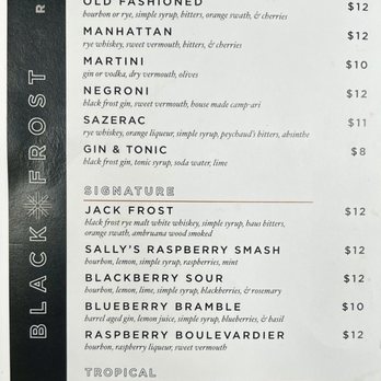 Black Frost Distilling - Drink menu - Distilleries Near Me - New Ulm, Minnesota