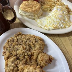 Hilltop Cafe - Popular Breakfast #1 chicken fried steak !