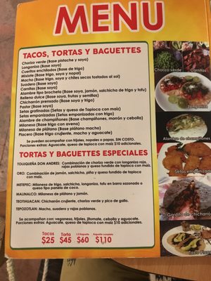 Menu photo 2 Don Andres Vegan Ciudad de Mexico, DIF