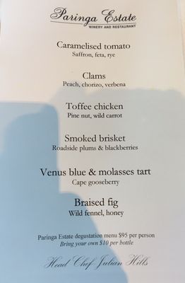 Menu photo 2 Paringa Estate Red Hill, VIC