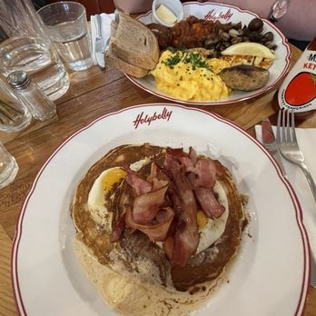 Holybelly - Savory Stack  Second plate is the eggs with two sides of choice, but we added almost every side. - Breakfast & Brunch Near Me - Paris, 75