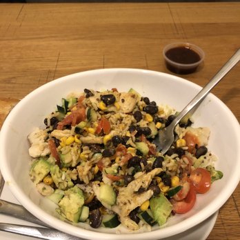 Panera Bread - Baja Bowl w/Chicken - Mixed in + Zoomed In. (Apple Cider BBQ Glaze in the back was amazing!) - Sandwiches Near Me - Vienna, Virginia