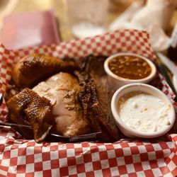 Nowhere On Route 66 - 2 meat dinner. Chicken and beef. Absolutely fabulous.