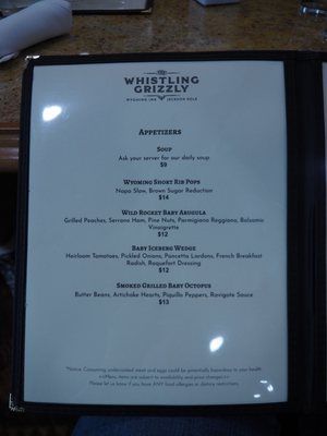 Menu photo 8 The Whistling Grizzly Jackson, WY Menu photo 8 The Whistling Grizzly Jackson, WY