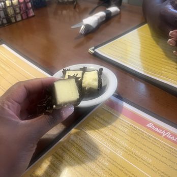 Honeybear Cafe - Cheesecake bites were complimentary - Breakfast & Brunch Near Me - Chicago, Illinois