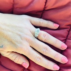 Diamond Nails - Dip nails matching a puffer vest