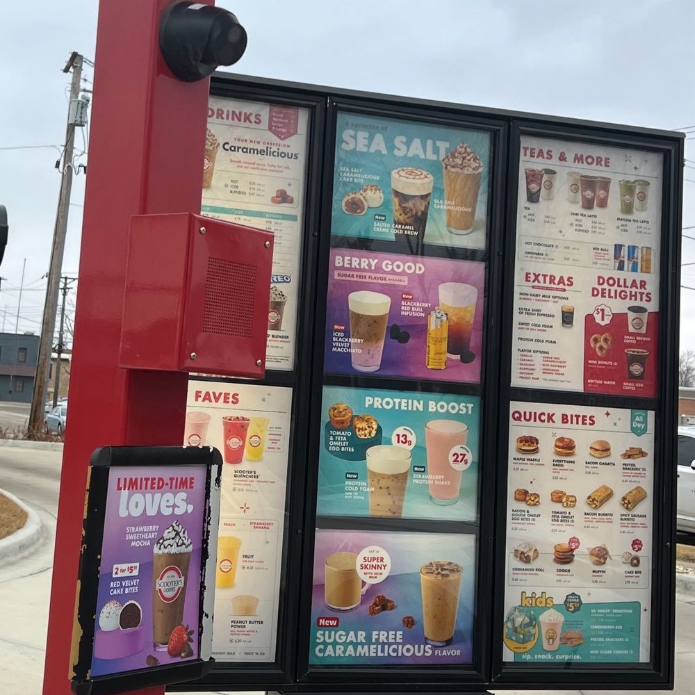 Scooter's Coffee - Drive through menu - Coffee & Tea Near Me - Naperville, Illinois Scooter's Coffee - Drive through menu - Coffee & Tea Near Me - Naperville, Illinois