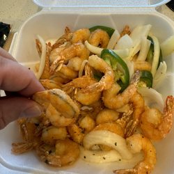 King Buffet - H5. Salt and Pepper Shrimp that needs to be deveined.