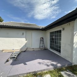 Moe & Bros Painting - Before exterior wall