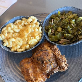 Milk & Honey Southern Inspired Kitchen - Fried Chicken with Mac & Cheese and greens - Seafood Near Me - Silver Spring, Maryland Milk & Honey Southern Inspired Kitchen - Fried Chicken with Mac & Cheese and greens - Seafood Near Me - Silver Spring, Maryland