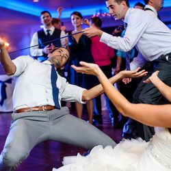 MDB Photography - Megan, the bride, having a BLAST at her reception!