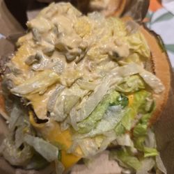 McDonald's - What I received. Requested NO SPECIAL SAUCE and a cup of ICE with a lid.