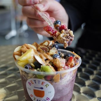 Better Bowls - a person eating a bowl of fruit - Acai Bowls Near Me - Payson, Utah