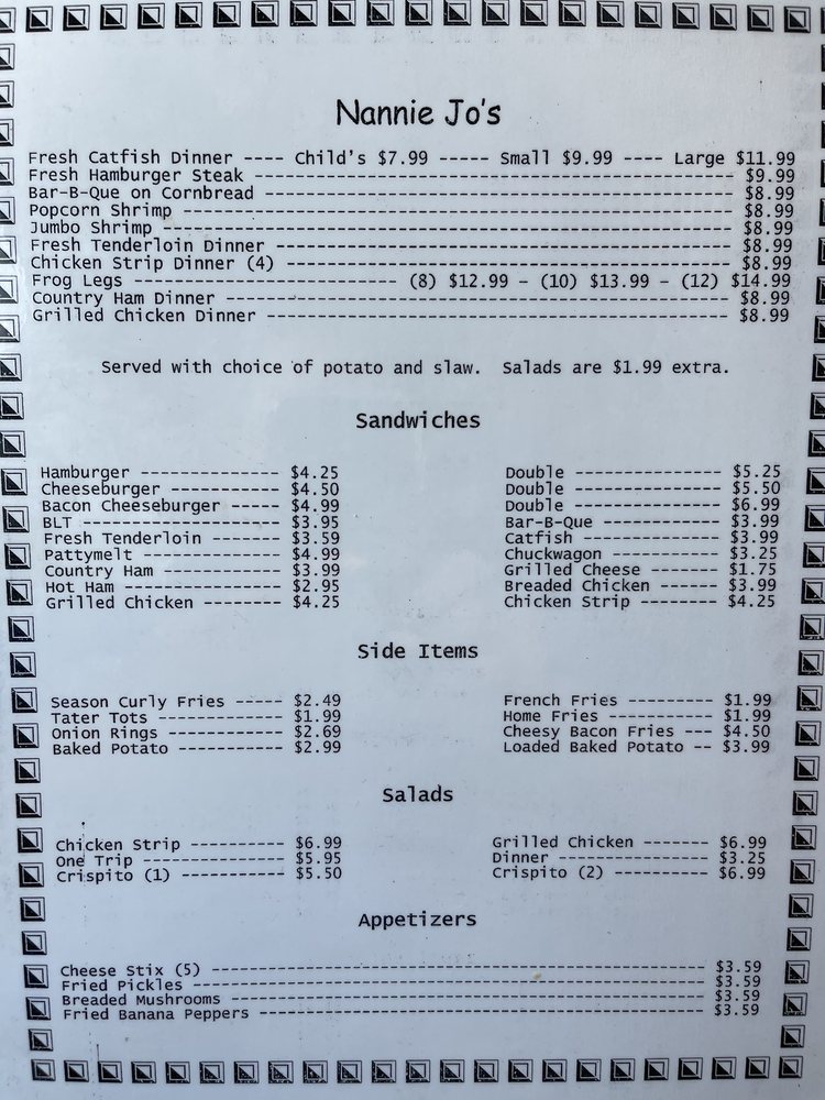 NANNIE JO’S Updated October 2024 219 Main St, Fountain Run