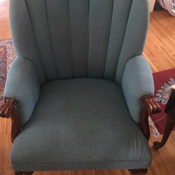 Frank's Upholstery - ("Before" pic) Antique chair showing collapsed seat cushion - Furniture Reupholstery Near Me - Rochester, New York Frank's Upholstery - ("Before" pic) Antique chair showing collapsed seat cushion - Furniture Reupholstery Near Me - Rochester, New York
