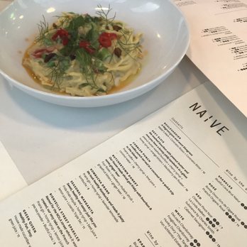 Naïve - Fettuccini bowl. Good size. Didn't knock my socks off but it is beautiful. - New American Near Me - Louisville, Kentucky Naïve - Fettuccini bowl. Good size. Didn't knock my socks off but it is beautiful. - New American Near Me - Louisville, Kentucky
