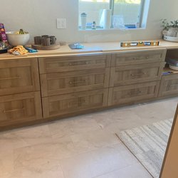 Madera Cabinets - Cabinets in Cannes color.
