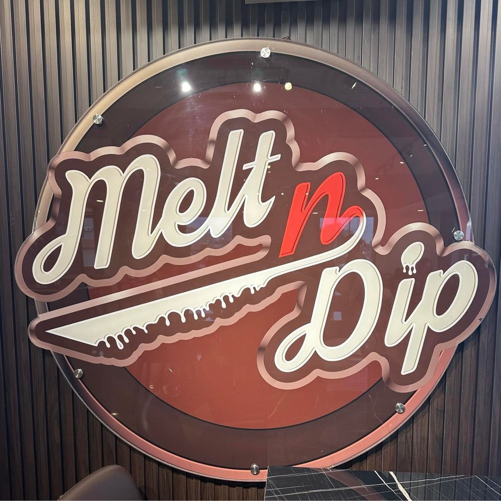 Melt n Dip - a sign in a restaurant - Ice Cream & Frozen Yogurt Near Me - Aurora, Illinois