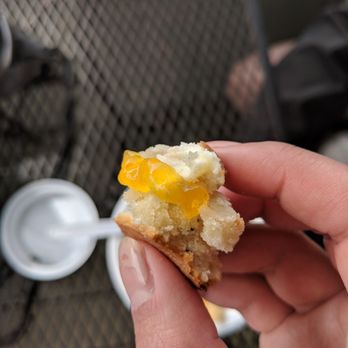 Ali'i Kula Lavender - Lavender scone + butter and lavender lilikoi (passionfruit) honey. (Most of it was in my belly by the time I realized I should take a photo) - Tours Near Me - Kula, Hawaii