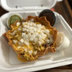 Big Mike's Burgers And More - Taco Salad with nacho cheese