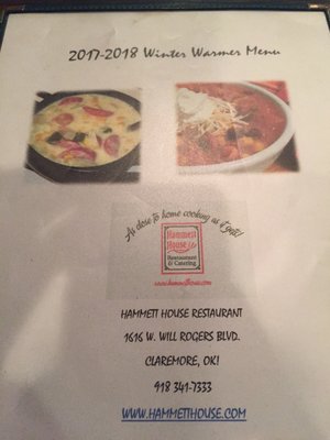 Menu photo 4 Hammett House Restaurant Claremore, OK Menu photo 4 Hammett House Restaurant Claremore, OK