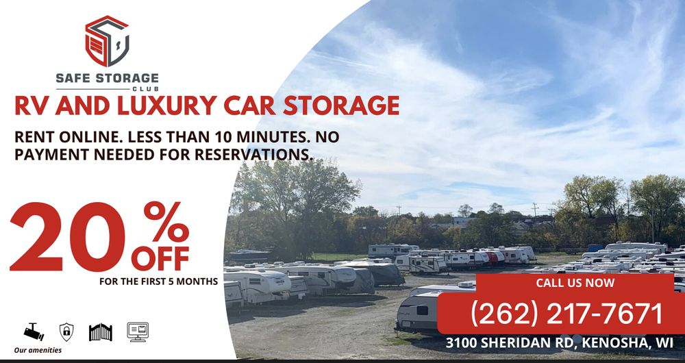 SAFE STORAGE CLUB Updated September 2024 3100 Sheridan Rd, Kenosha