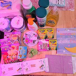 Dollar Tree - Tonight's haul $30.18 (bad lighting, sorry!) House stuff, puzzles for work, crayons for fun, baby gift misc (cont'd)