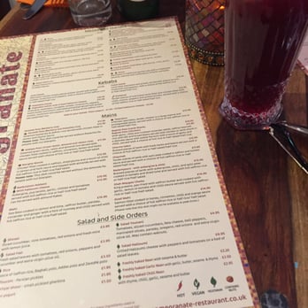 Pomegranate Restaurant - Pomegrante juice - Persian/Iranian Near Me - Manchester, XGM