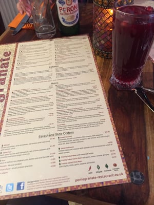 Menu photo 1 Pomegranate Restaurant Manchester, XGM