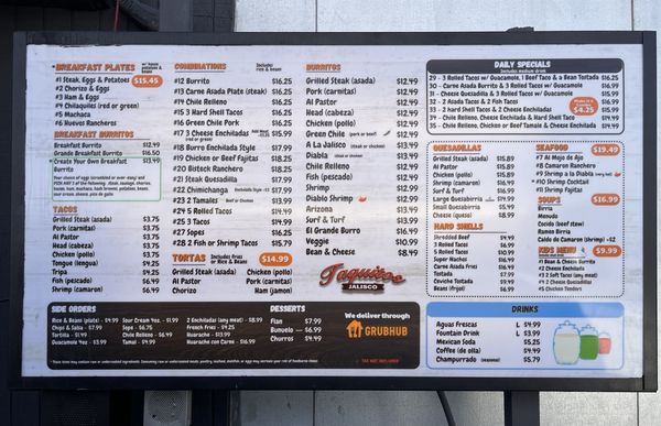 Menu photo 1 Taquitos Jalisco Mesa, AZ