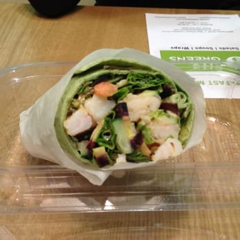 City Greens - Thai shrimp wrap in spinach tortilla - Vegetarian Near Me - New Orleans, Louisiana