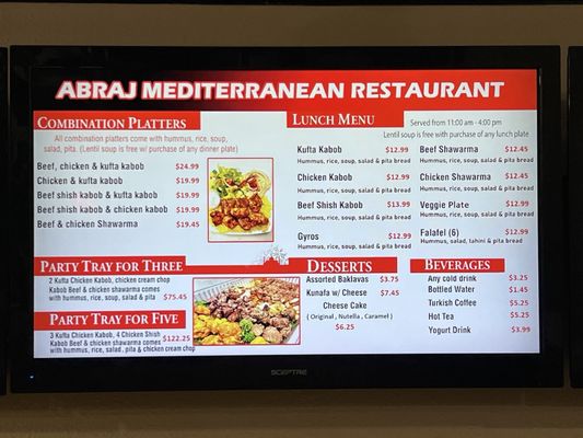 Menu photo 4 Abraj Mediterranean Restaurant San Diego, CA Menu photo 4 Abraj Mediterranean Restaurant San Diego, CA