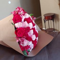 The bouquet is very big and fresh