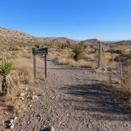 The trail starts from the northeast corner of the parking lot.