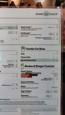 Menu photo 2 Shake Shack Ann Arbor Ann Arbor, MI