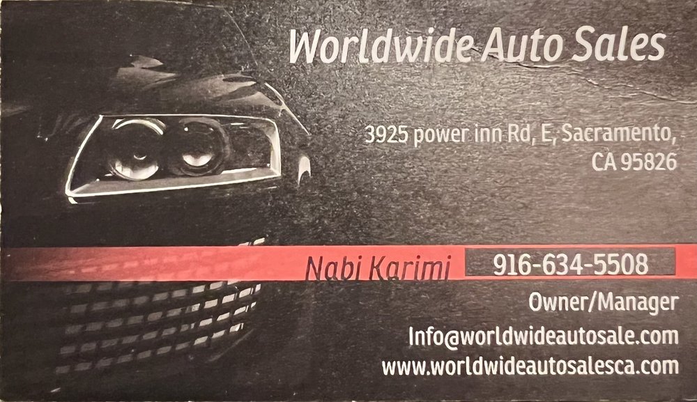 WORLDWIDE AUTO SALES Updated October 2024 3925 Power Inn Rd, Sacramento, California Used
