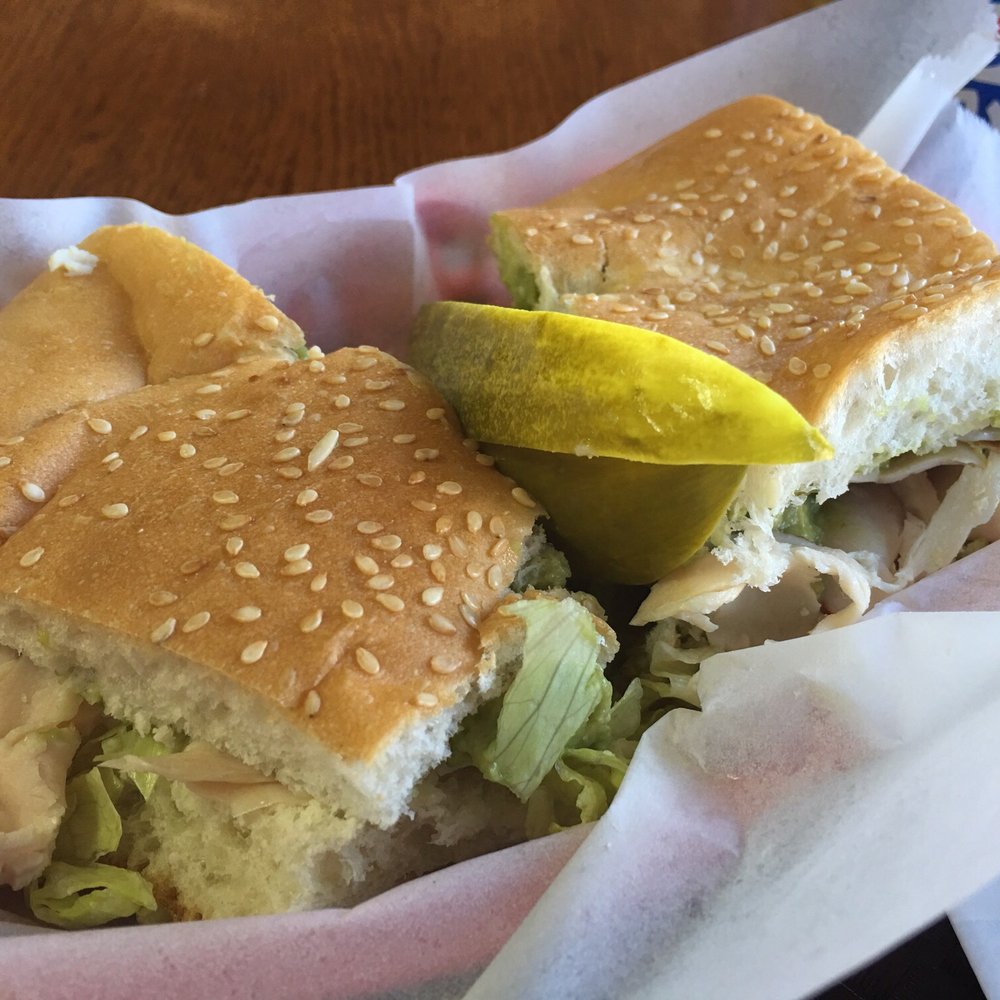 Berge's - Turkey avocado sandwich with tomato basil bisque. No fountain drinks jsyk. And it's a cash only venue. - Delis Near Me - La Canada Flintridge, California Berge's - Turkey avocado sandwich with tomato basil bisque. No fountain drinks jsyk. And it's a cash only venue. - Delis Near Me - La Canada Flintridge, California