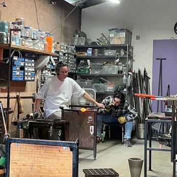 Half Moon Bay Art Glass - Making a vase. - Art Galleries Near Me - Half Moon Bay, California
