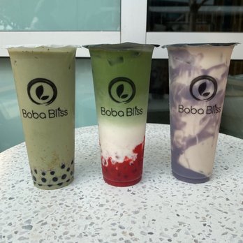 Boba Bliss - Strawberry matcha and taro - Bubble Tea Near Me - Mountain View, California Boba Bliss - Strawberry matcha and taro - Bubble Tea Near Me - Mountain View, California