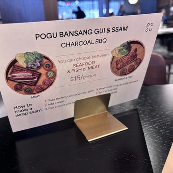 POGU - Base cost before can order seafood & fish or meat - Korean Near Me - Daly City, California