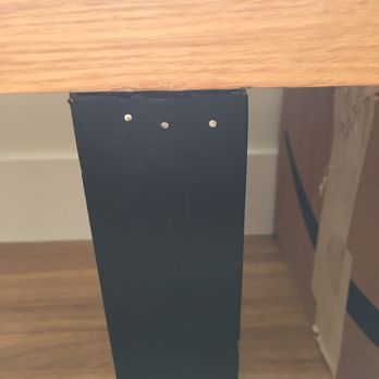 Orange Coast Movers - Our fancy modern Nelson bench that they broke and attempted to fix by nailing it back on. I can't even... - Movers Near Me - Irvine, California