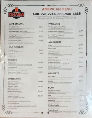 Menu photo 2 Highway Dhaba Bar & Grill DeForest, WI Menu photo 2 Highway Dhaba Bar & Grill DeForest, WI