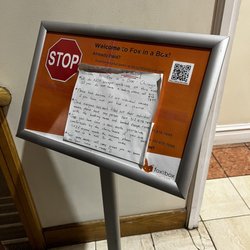 Fox in a Box - Entry sign