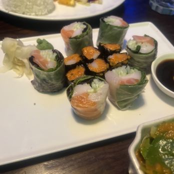 Chikurin - Summer spring roll and spicy white tuna no rice - Japanese Near Me - New York, New York Chikurin - Summer spring roll and spicy white tuna no rice - Japanese Near Me - New York, New York