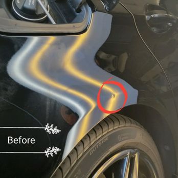 Simply Dents - BMW 535i right rear quarter panel door ding - Body Shops Near Me - Temecula, California
