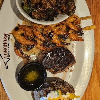 LongHorn Steakhouse - Grilled shrimp and 6 oz sirloin - Steakhouses Near Me - Grovetown, Georgia